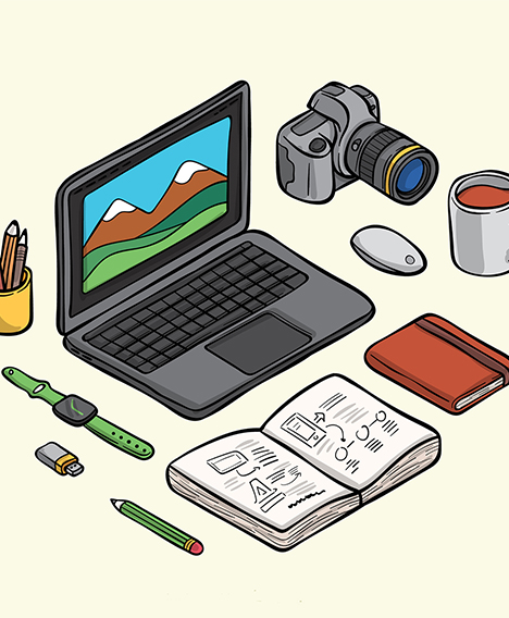 Graphic design work prepared for print